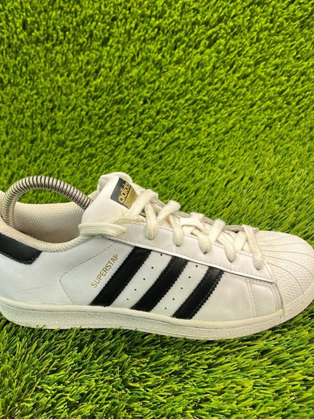 Adidas Superstar Foundation Boys Size 5.5Y White Black Walking Shoes Sneakers